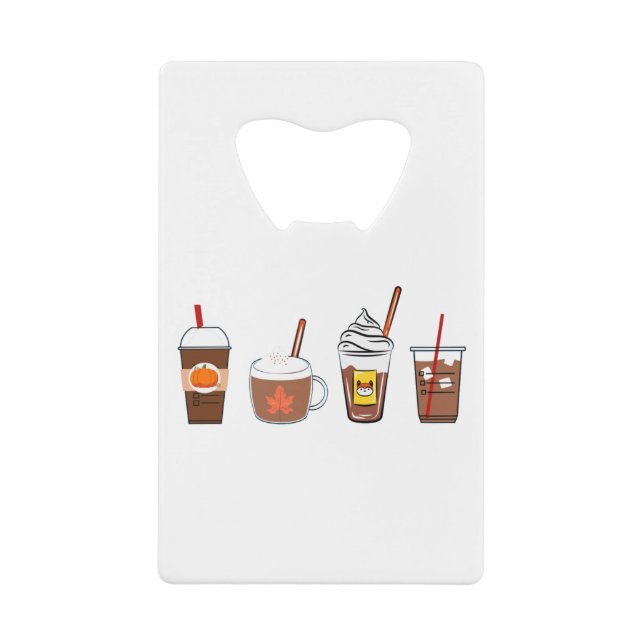 Kaffeekürbis Herbst Geldbeutel Flaschenöffner (Vorderseite)
