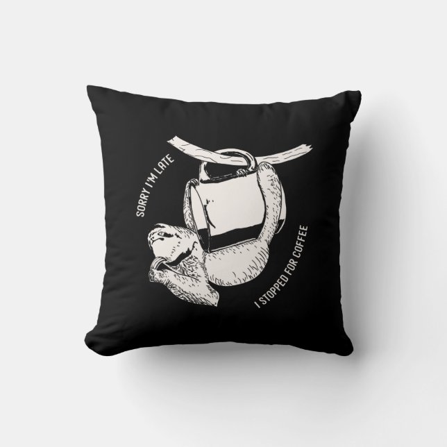 Kaffeelacke (weiß) kissen (Vorderseite)