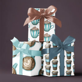 Kaffeelettverpackungsblätter Geschenkpapier Set