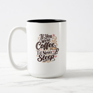 Kaffeeliebe flirtende Hochzeit Zweifarbige Tasse