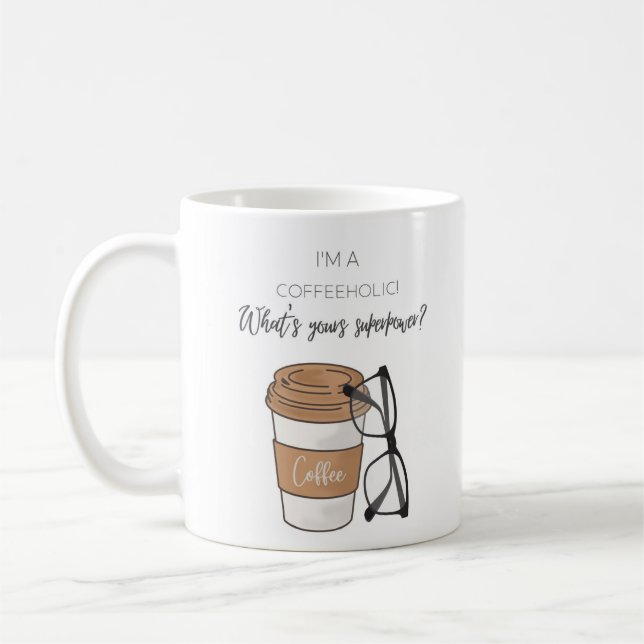 Kaffeeliebhaber, Alkoholiker, Geschenk für sie Kaffeetasse (Links)
