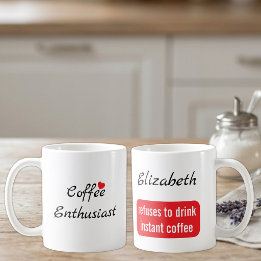 Kaffeeliebhaber benutzerdefinierter Name weiß und  Kaffeetasse