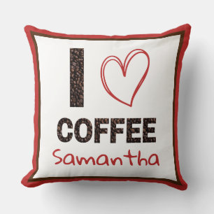 Kaffeeliebhaber Benutzername Kaffeebohne Geschenk Kissen
