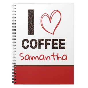 Kaffeeliebhaber Benutzername Kaffeebohnen Design Notizblock
