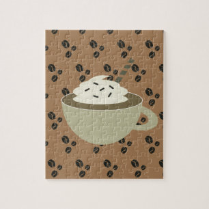 Kaffeeliebhaber Cappuccino Kaffee Beer Cup Puzzle