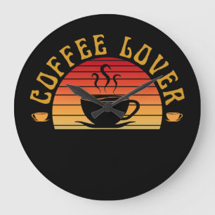 KAFFEELIEBHABER GROßE WANDUHR