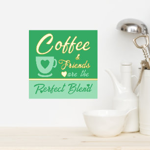 Kaffeeliebhaber grünes Gold Foliendrucke