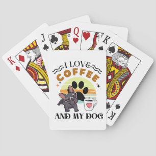 Kaffeeliebhaber - ich Liebe Kaffee und mein Hund Spielkarten
