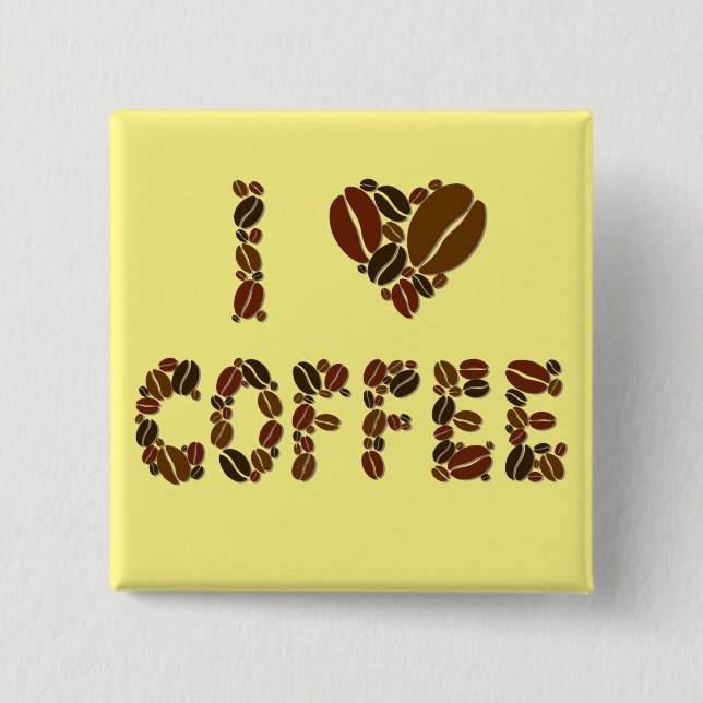 Kaffeeliebhaber - Kaffeebohnen Button (Vorderseite)