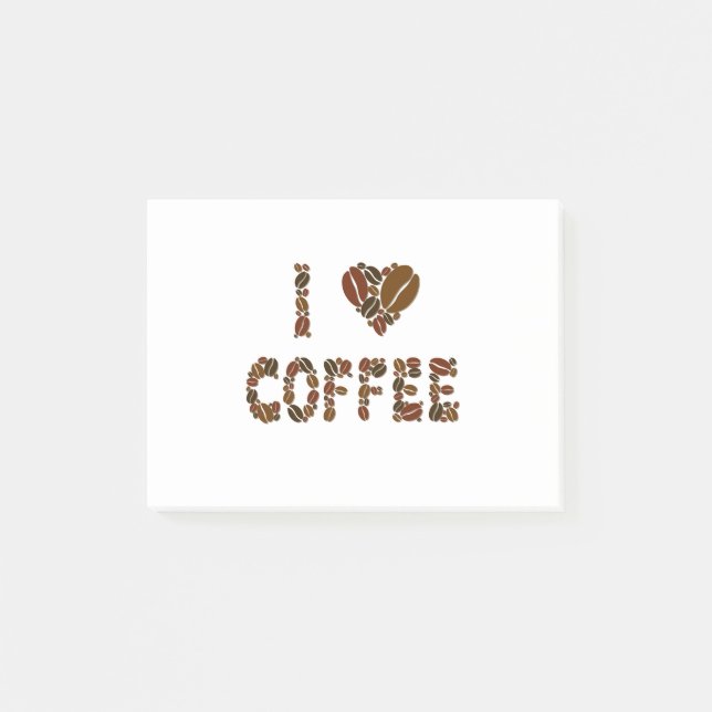Kaffeeliebhaber - Kaffeebohnen Post-it Klebezettel (Vorderseite)