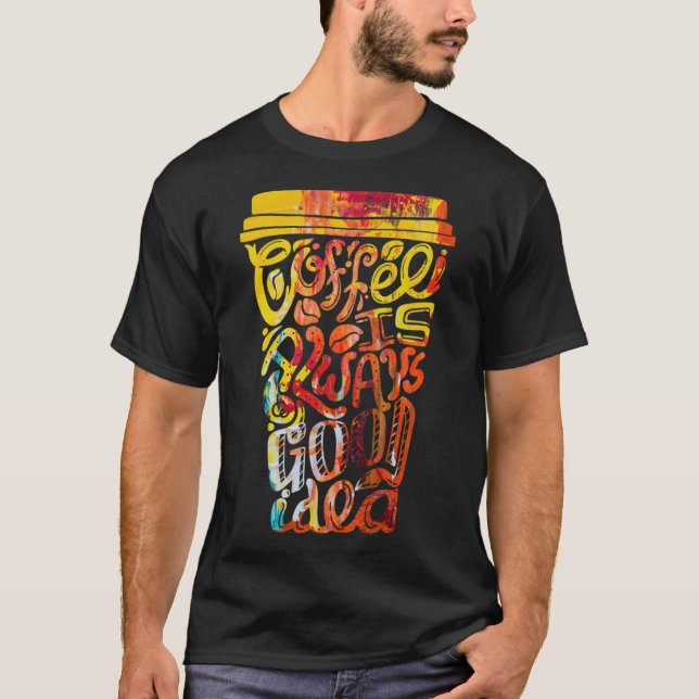 Kaffeeliebhaber Mama Labrador T-Shirt (Vorderseite)