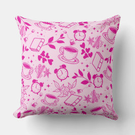 Kaffeeliebhaber modernes, Vintages, modernes rosa Kissen
