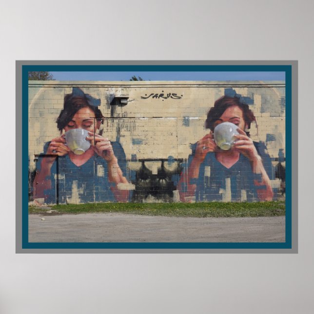 Kaffeeliebhaber Mural Poster (Vorne)