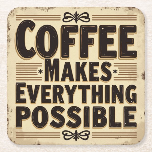 Kaffeeliebhaber Untersetzer (Vorderseite)