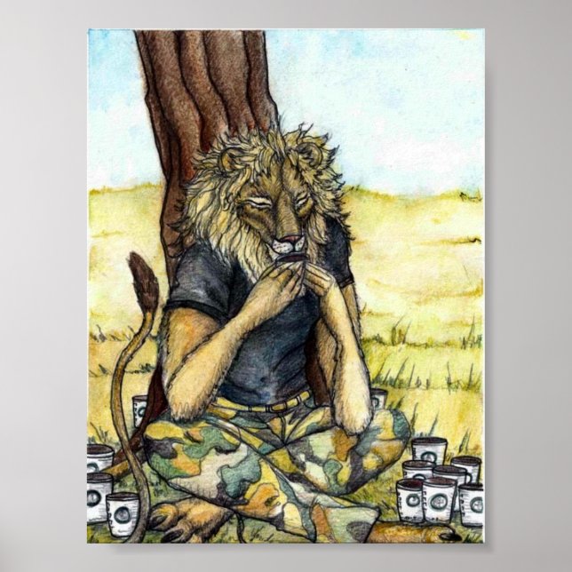 Kaffeelion-Poster Poster (Vorne)