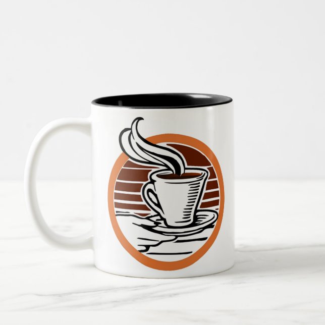 Kaffeelogo Zweifarbige Tasse (Links)