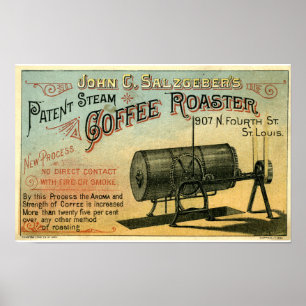 Kaffeemaschine 1884 Werbekarte Poster