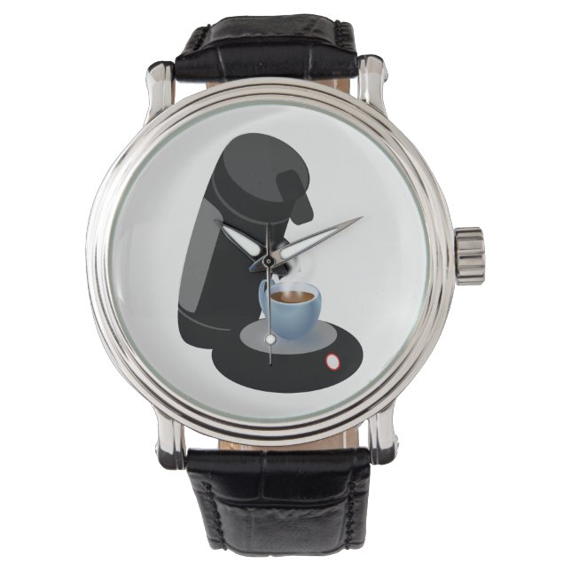 Kaffeemaschine Armbanduhr (Vorderseite)