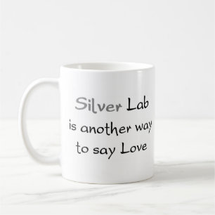 Kaffeemaschine auf silber Labrador Tasse
