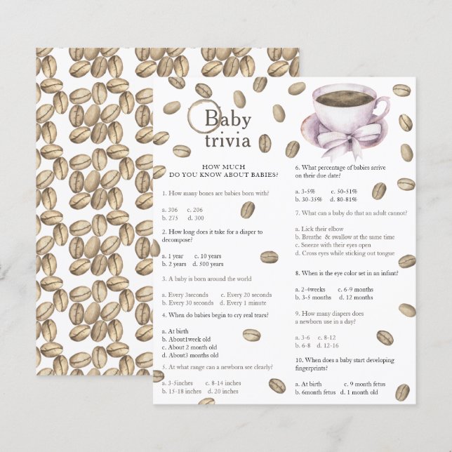 Kaffeemaschine - Baby Trivia Game (Vorne/Hinten)
