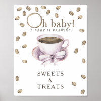 Kaffeemaschine Babydusche SÜSSIGKEITEN UND LECKERE