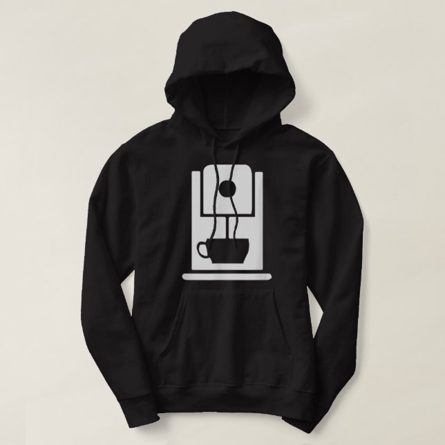 Kaffeemaschine Cafe Arbeiter einheitlich Hoodie (Design vorne)