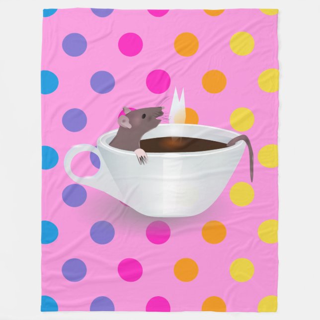 Kaffeemaschine Fleecedecke (Vorderseite)