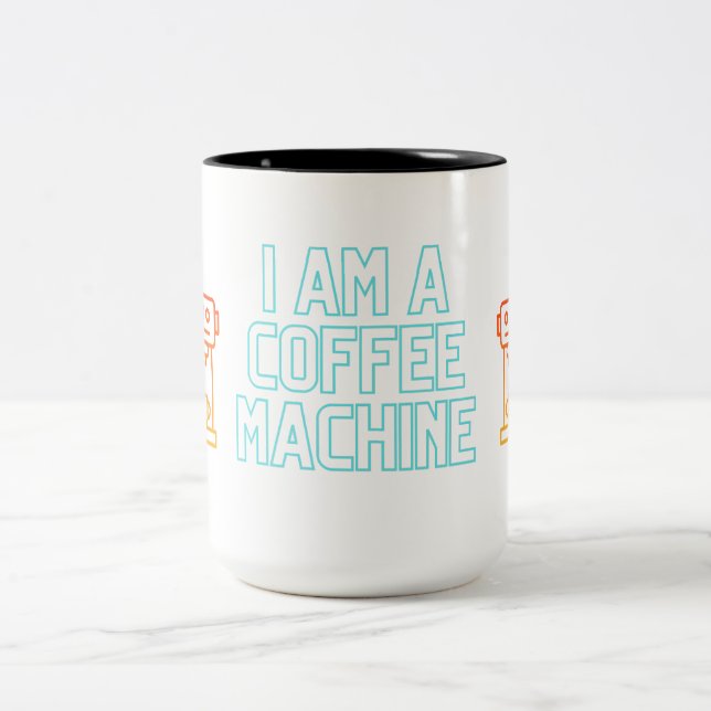 Kaffeemaschine Funny zitiert Klassische Tasse, 11  Zweifarbige Tasse (Mittel)