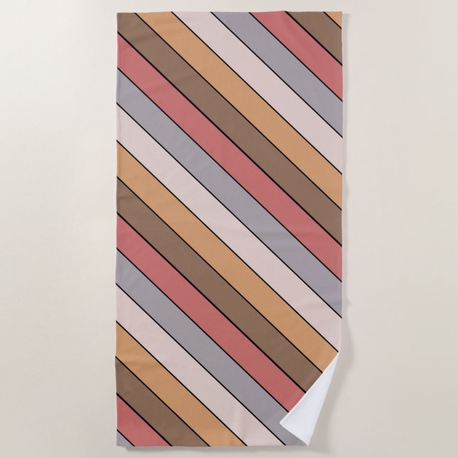 Kaffeemaschine Grau Dusty Rose auf Aquarellpapier Strandtuch (Vorderseite)