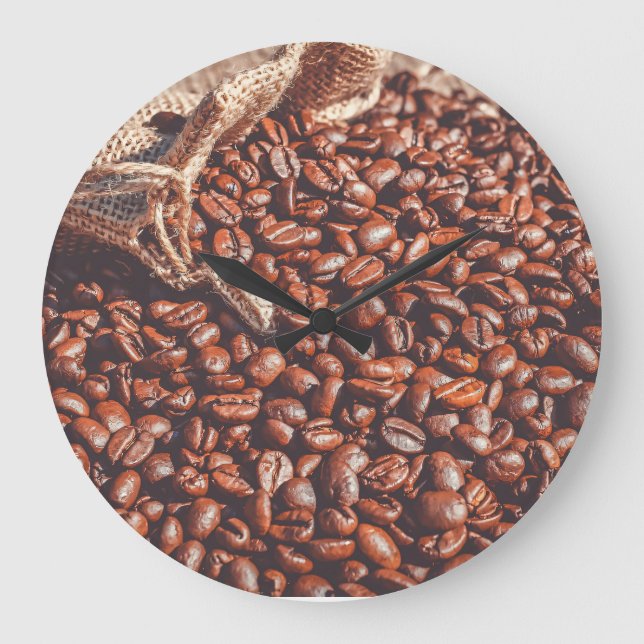Kaffeemaschine Große Wanduhr (Vorderseite)