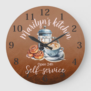Kaffeemaschine Große Wanduhr