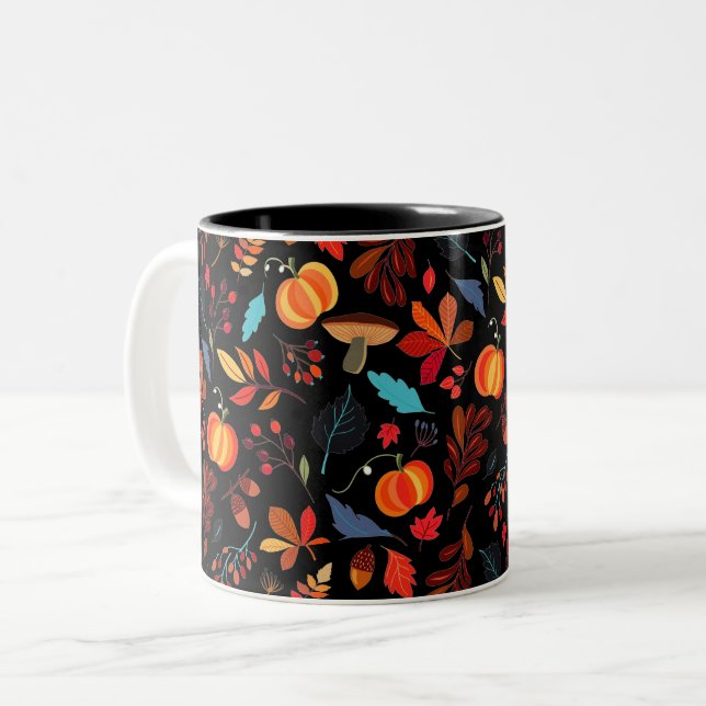 Kaffeemaschine im Herbst - Tasse wählen (Vorderseite Links)