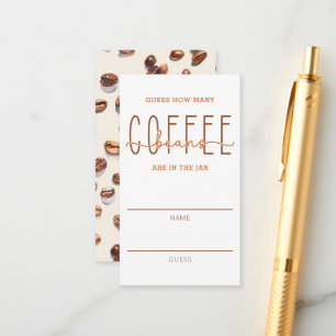 Kaffeemaschine Kaffeemaschine Bean Guessing Game C Begleitkarte