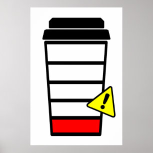 Kaffeemaschine, Koffein, geringe Batterie, ICONS Poster