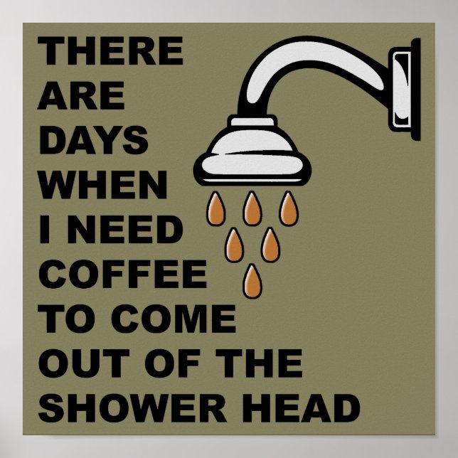 Kaffeemaschine Kopf Funny Poster Sign (Vorne)