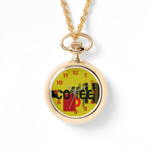 Kaffeemaschine Minimalistische grafische Oberfläch Armbanduhr