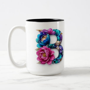 Kaffeemaschine mit Blumenbezug B. Tasse