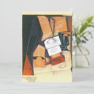 Kaffeemaschine von Juan Gris, Vintage kubistische  Einladung
