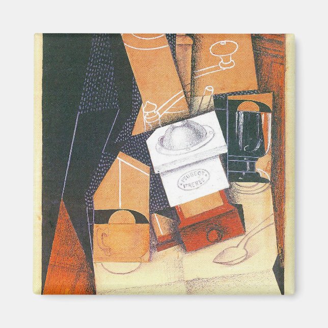 Kaffeemaschine von Juan Gris, Vintage kubistische  Magnet (Vorne)