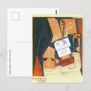 Kaffeemaschine von Juan Gris, Vintage kubistische Postkarte