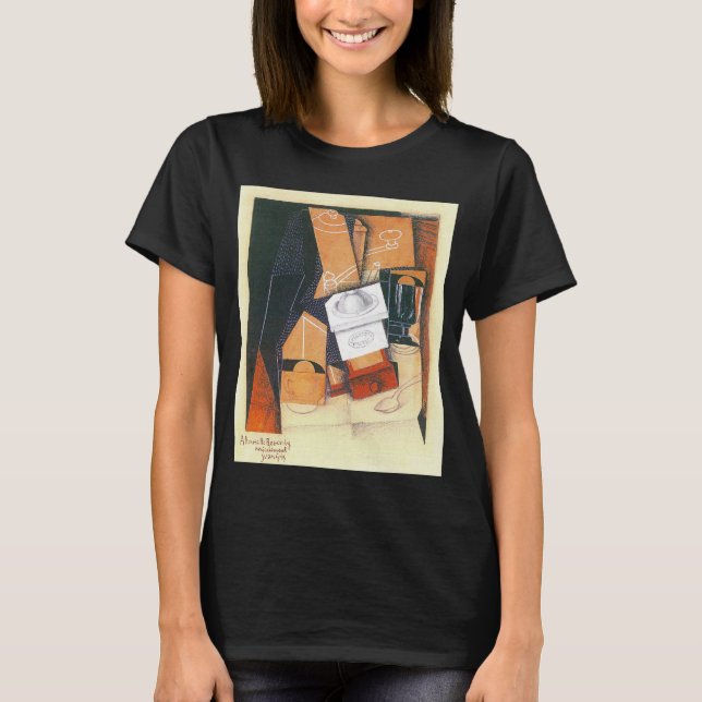 Kaffeemaschine von Juan Gris, Vintage kubistische  T-Shirt (Vorderseite)