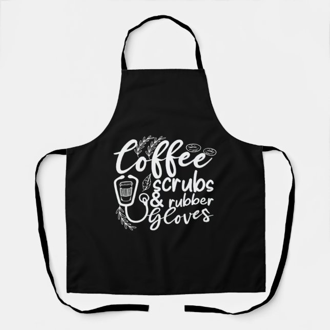 Kaffeemaschinen und Gummihandschuhe Schürze (Vorderseite)