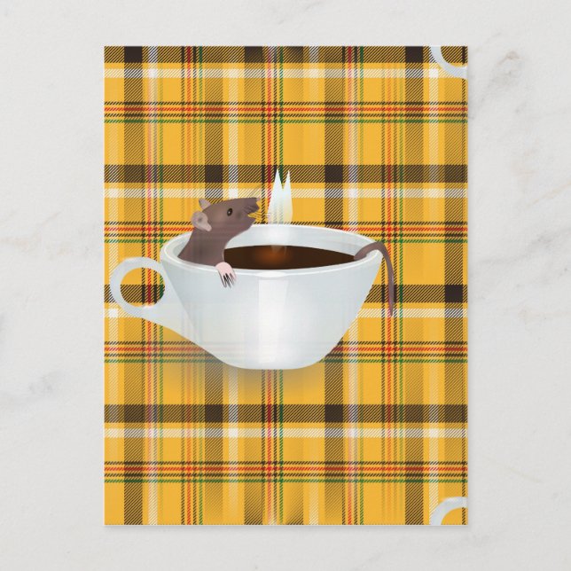 Kaffeemaulwurf Postkarte (Vorderseite)