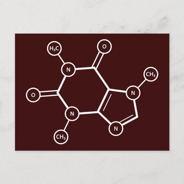 Kaffeemolekül (Farbe anpassbar) Postkarte (Vorderseite)