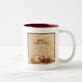Kaffeemonster - Doppel-Kaffee-Tasse Zweifarbige Tasse