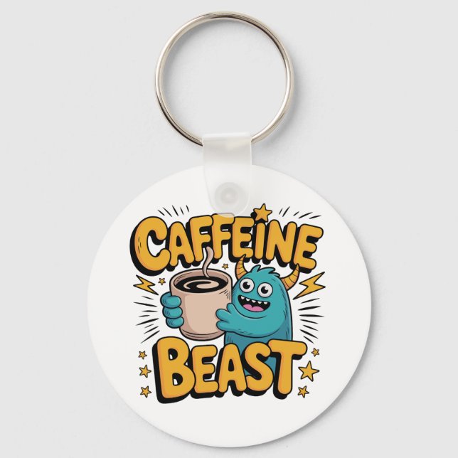 Kaffeemonster Schlüsselanhänger (Vorderseite)