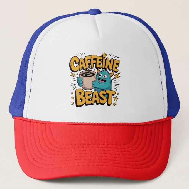 Kaffeemonster Truckerkappe (Vorderseite)