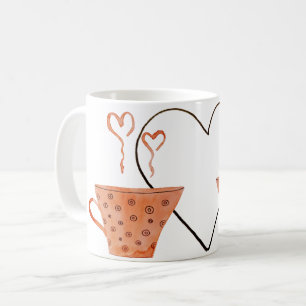 Kaffeemugs in Liebe Boho Wasserfarben Kunst Kaffeetasse