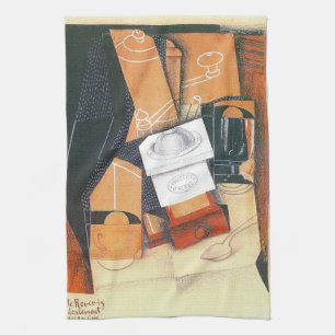 Kaffeemühle von Juan Gris, Vintage-Cubismus-Kunst Geschirrtuch