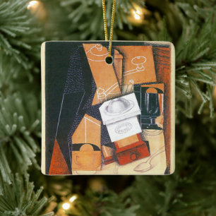 Kaffeemühle von Juan Gris, Vintage-Cubismus-Kunst Keramikornament